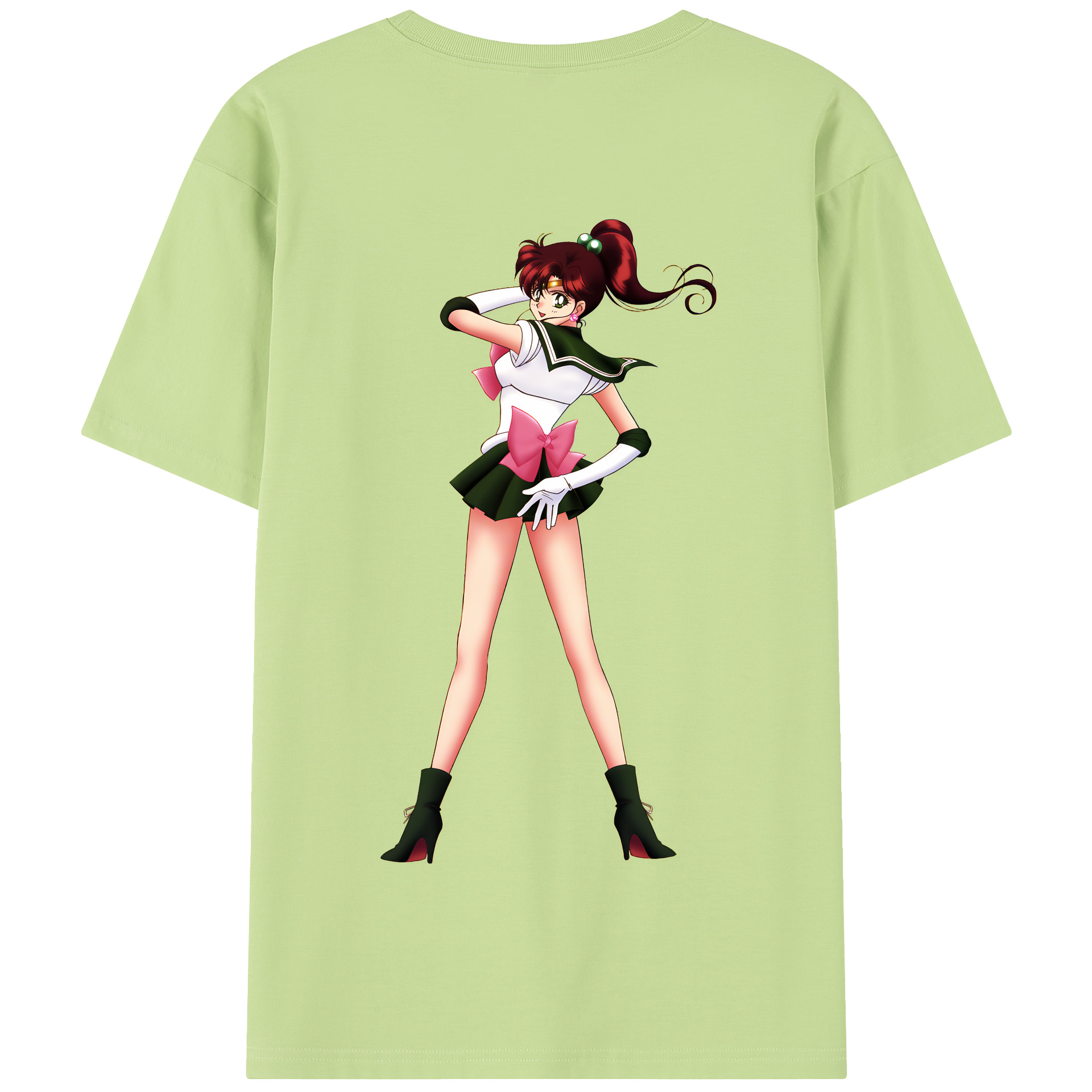（画像用） 美少女戦士セーラームーン 木野 まこと きの まこと Sailor Moon Kino Makoto （セーラージュピター；Sailor Jupiter） 綿100％半袖Tシャツ（背面プリント）
